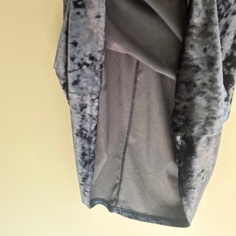 Z SUPPLY Crushed Velvet Mini Swing Dress Navy 90s Grunge Whimsigoth Vamp Size XS - Picture 8 of 11